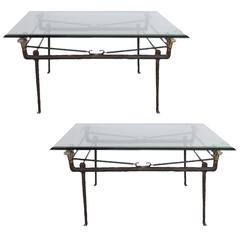 Fantastic Pair of Handmade Bronze Cocktail Tables in the Style of Giacometti 2