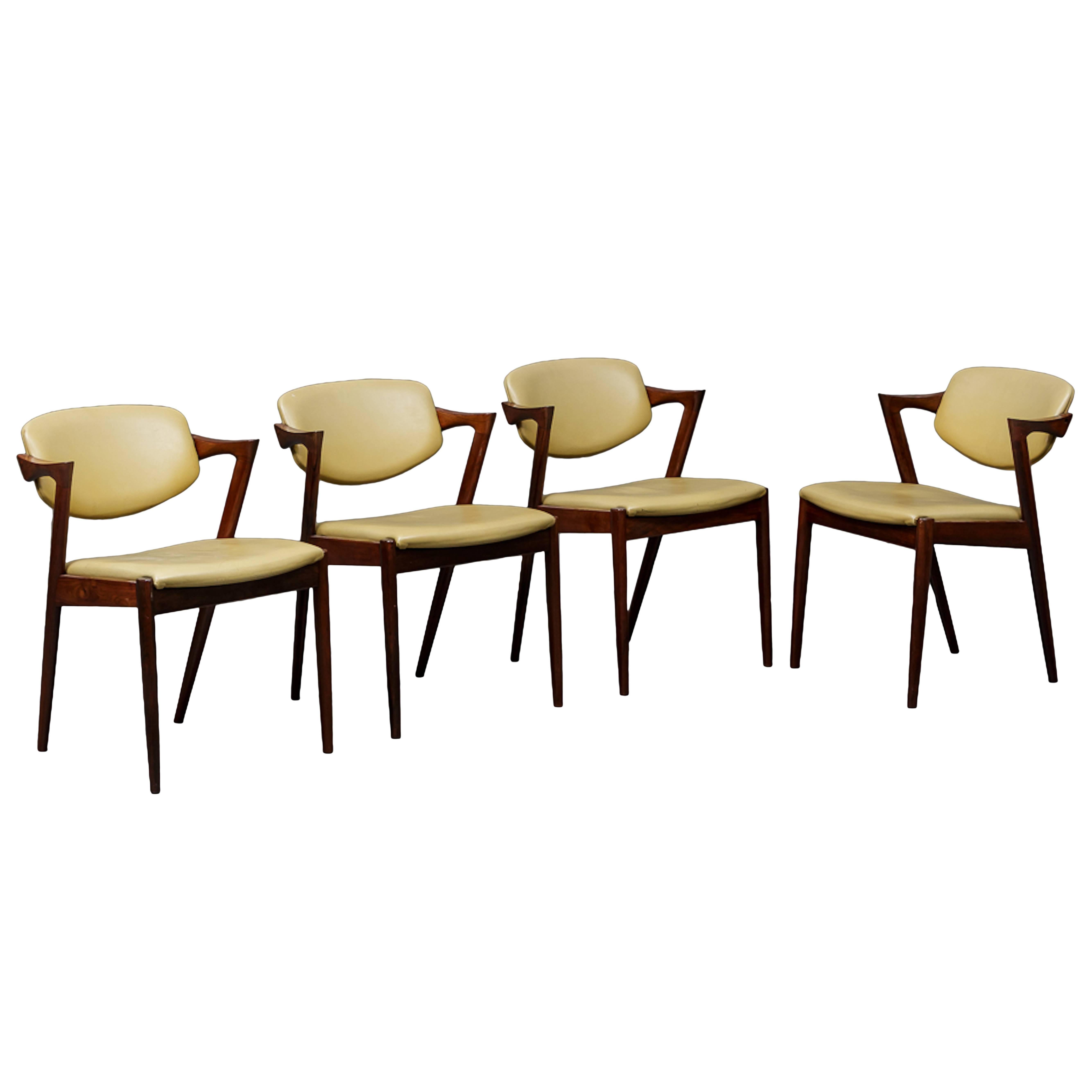 Four Kai Kristiansen Rosewood Dining Chairs