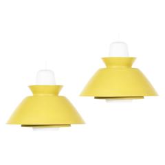 Midcentury Aluminum and Acrylic Pendant Lamps by Habitat