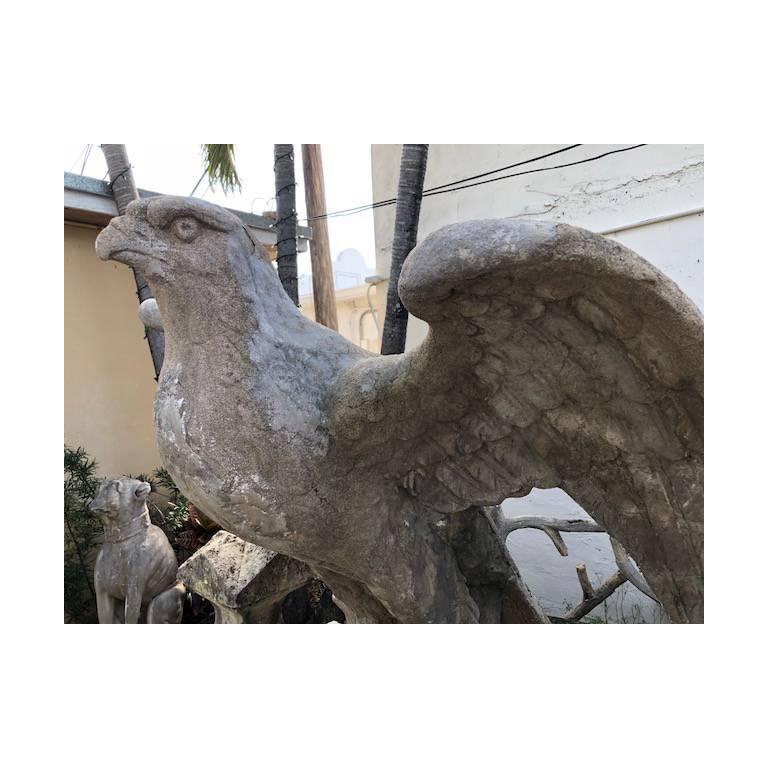 Very Large Cement Eagle Garden Ornament For Sale at 1stDibs
