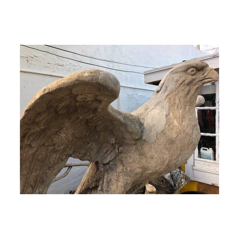 Very Large Cement Eagle Garden Ornament For Sale 1