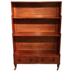 Late Regency Mahogany Waterfall Bookcase, circa 1820