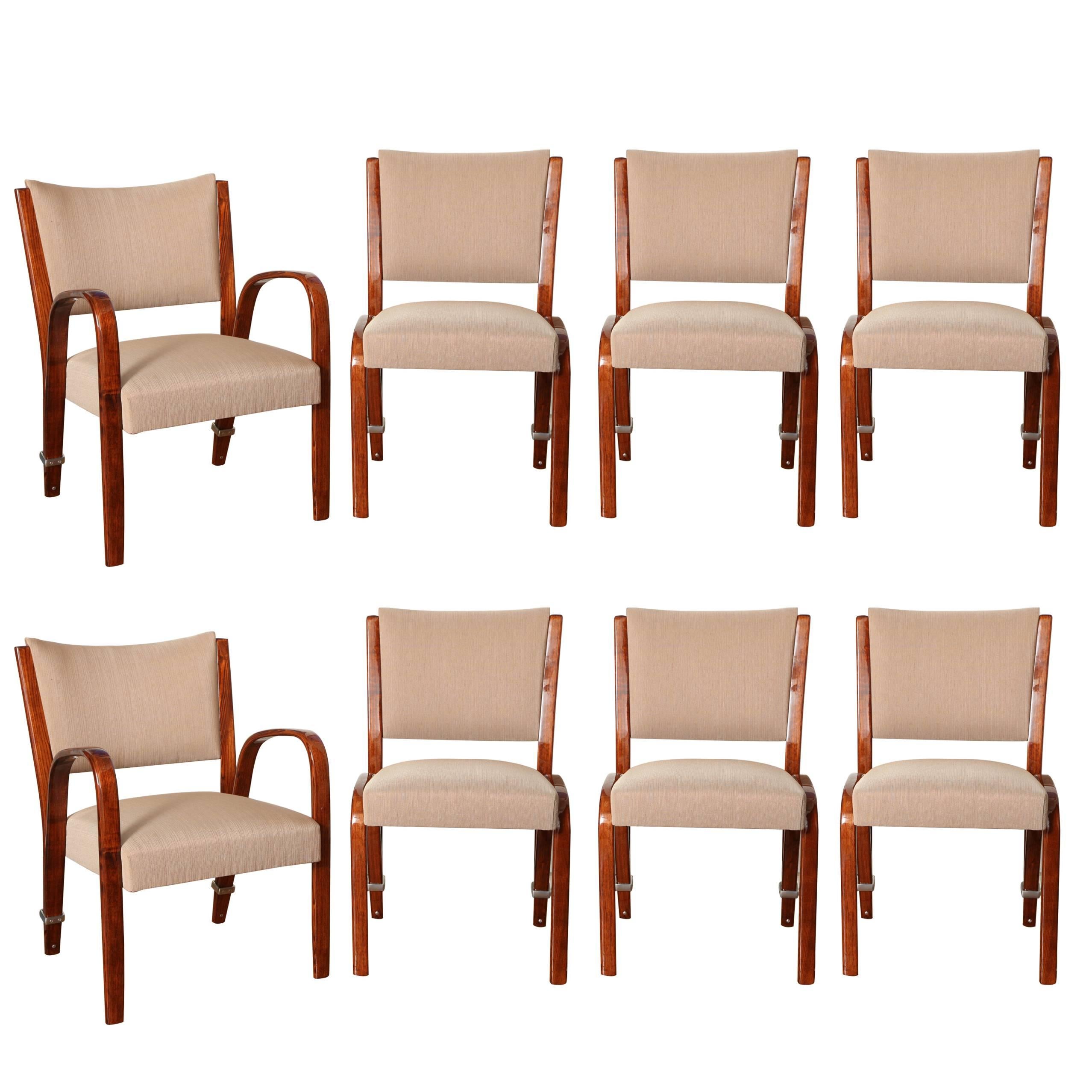 Extraordinary Suite of Dining Chairs by Steiner