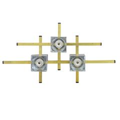 Set of Four Italian Geometric Sconces by Sciolari 11