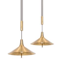 Pair of Height-Adjustable Ceiling Lamps Produced in Denmark