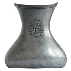Large Hand-Made Pewter Vase from Portugal