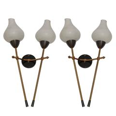 French Wall Sconces 1950s 10