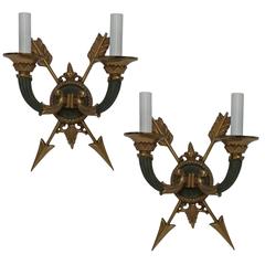 French Art Deco Wall Sconces 1940s 10