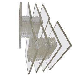 Pair of Lucite Accordion Table Bases in the Style of Charles Hollis Jones