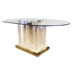 Lucite Dining Table in the Style of Jeffrey Bigelow