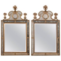 Antique Matched Pair of Swedish Mirrors after the Model by Gustav Precht