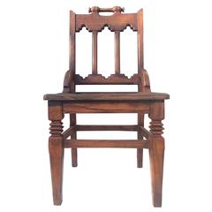 Gothic Oak Hall Chair 4