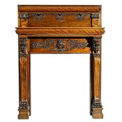A Magnificent Antique Carved Fireplace Mantel 3