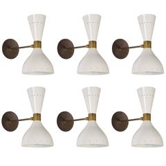 Double-Cone Italian Sconces in the Style of Stilnovo 1