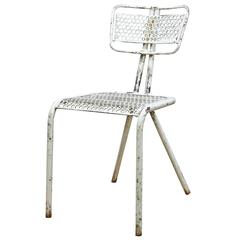 Set of Six French Industrial Bistro Chairs in manner of Prouve 1
