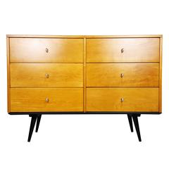 Six-Drawer Dresser with Aluminium Hardware by Paul McCobb, 1950s