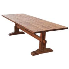 Vintage Pine Trestle Table 4