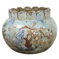 Antique Single Shiwan Porcelain Jardiniere
