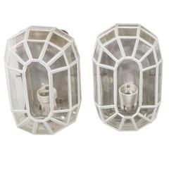 Pair of Glashütte Limburg Faceted Glass Sconces 10