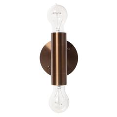 Brass Wall Sconce Double Light Fixture by Wyeth 4