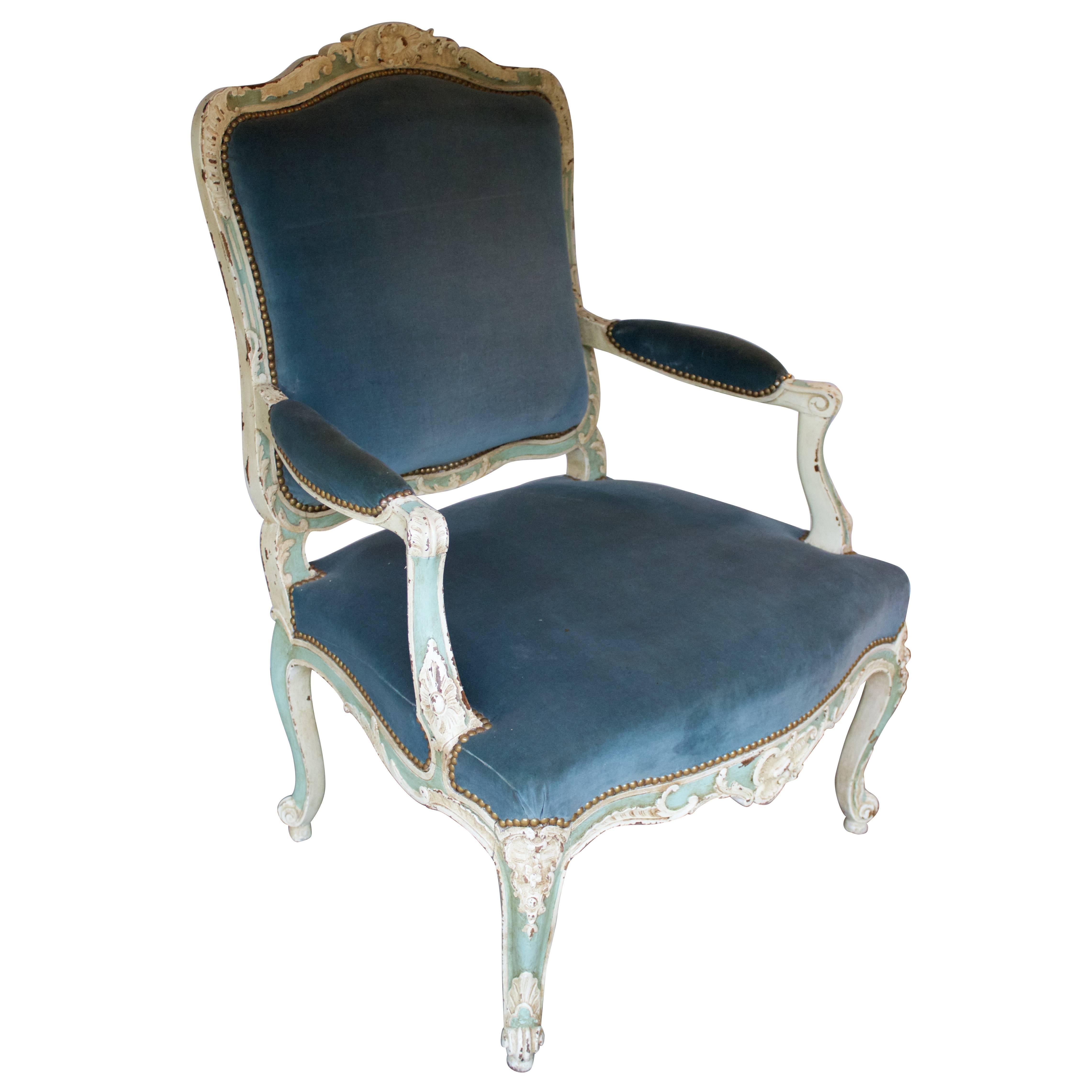 French 19th Century Louis XV Style Fauteuil