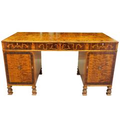 Rare Carl Malmsten Pedestal Desk, Swedish Grace Period, Produced by SMF 1930 3