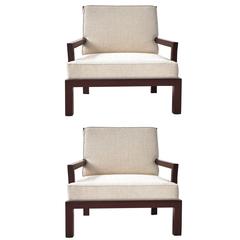 Rare Michael Taylor Custom Armchairs