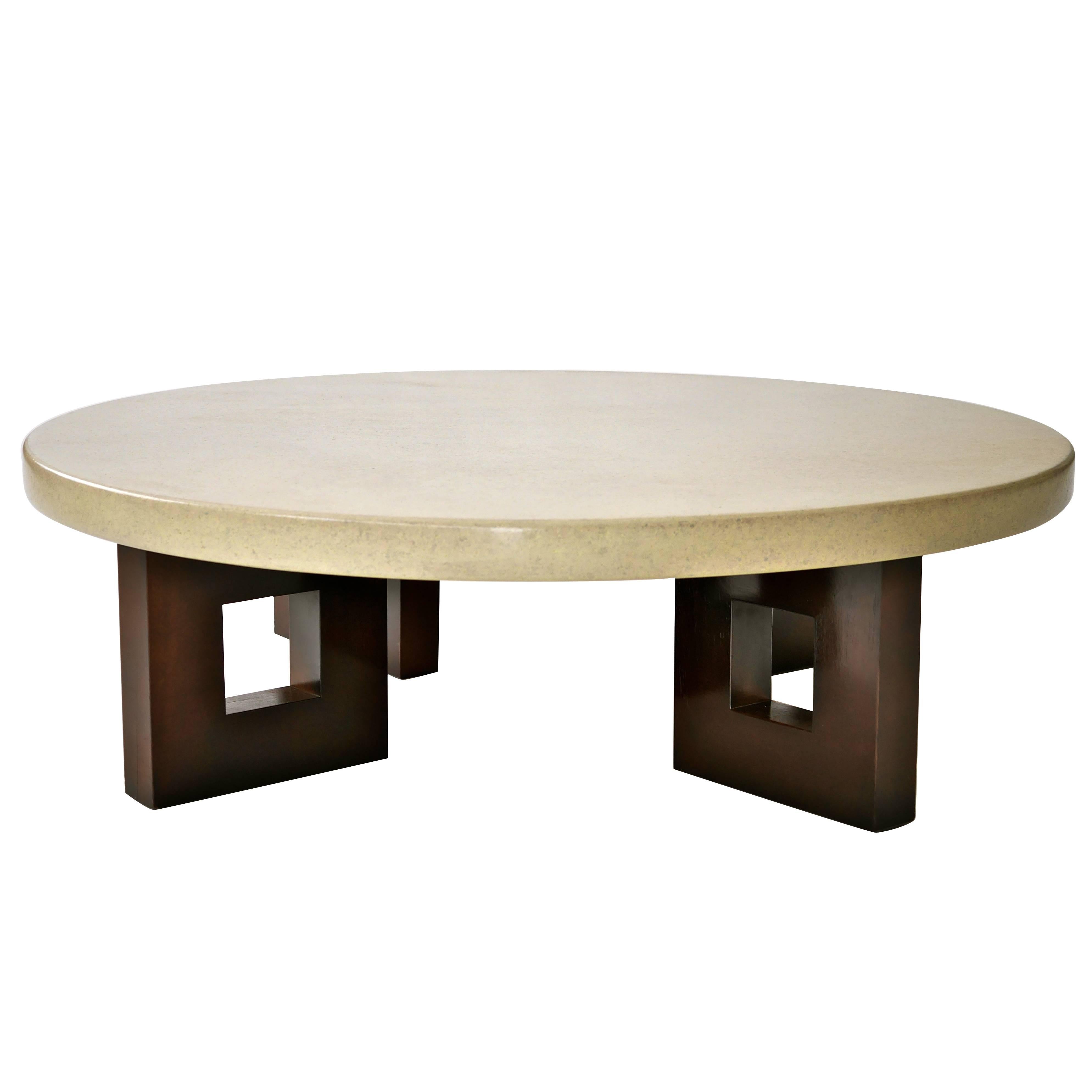 Paul Frankl Lacquered Cork Cocktail Table
