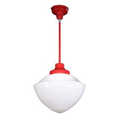 Extra Large 16" Diameter White Glass Schoolhouse Pendant Lights