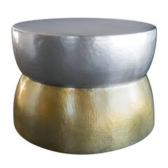 Large Low Empire Drum Stool by Robert Kuo, One of a Kind 4