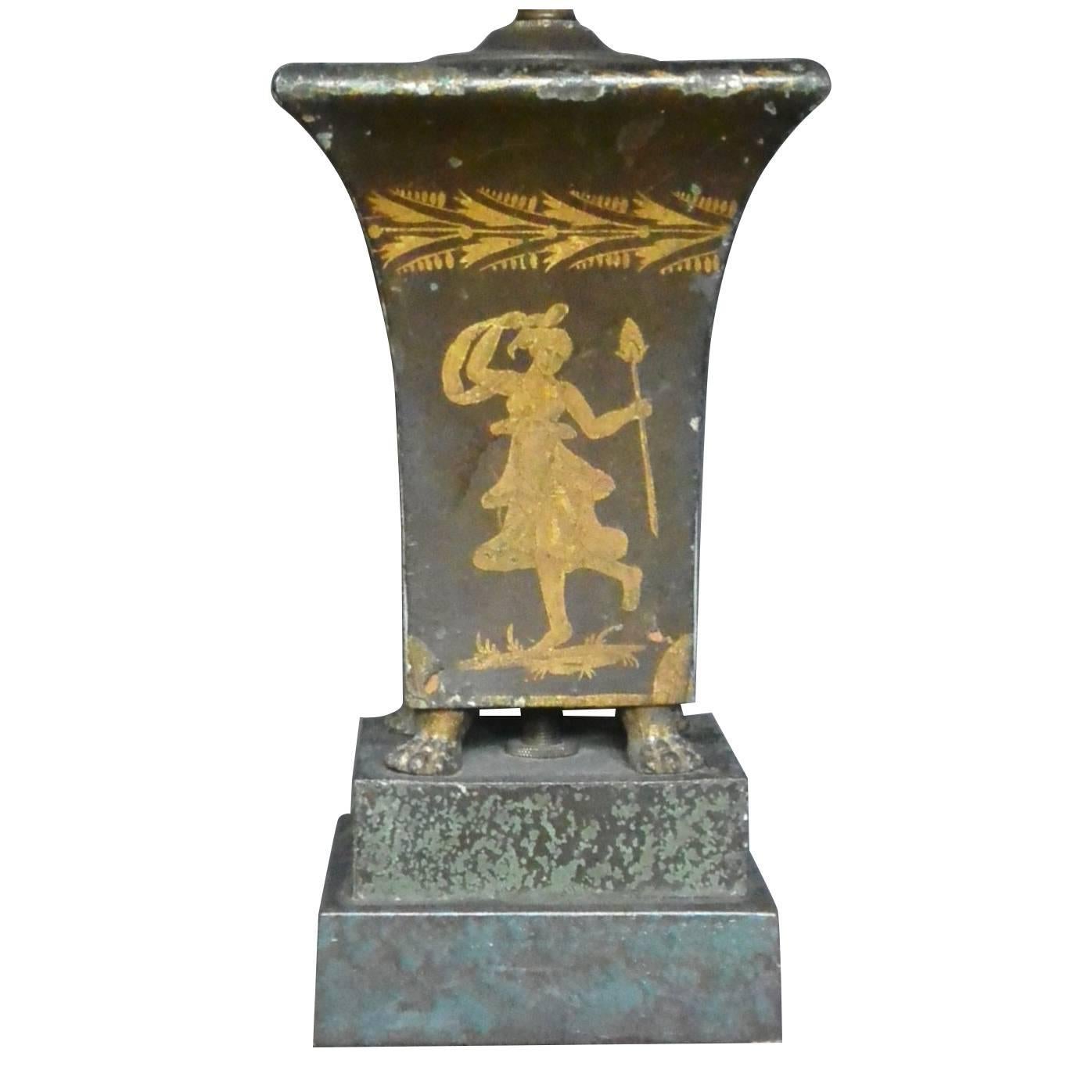 French Tole Jardiniere Lamp For Sale