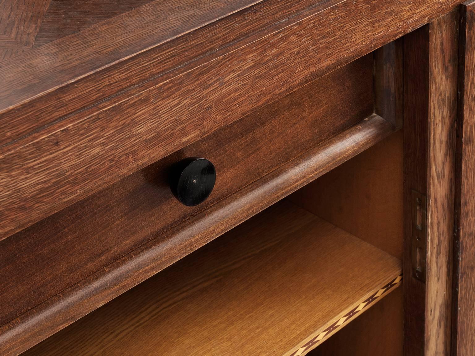 Mid-20th Century Gaston Poisson Credenza in Oak