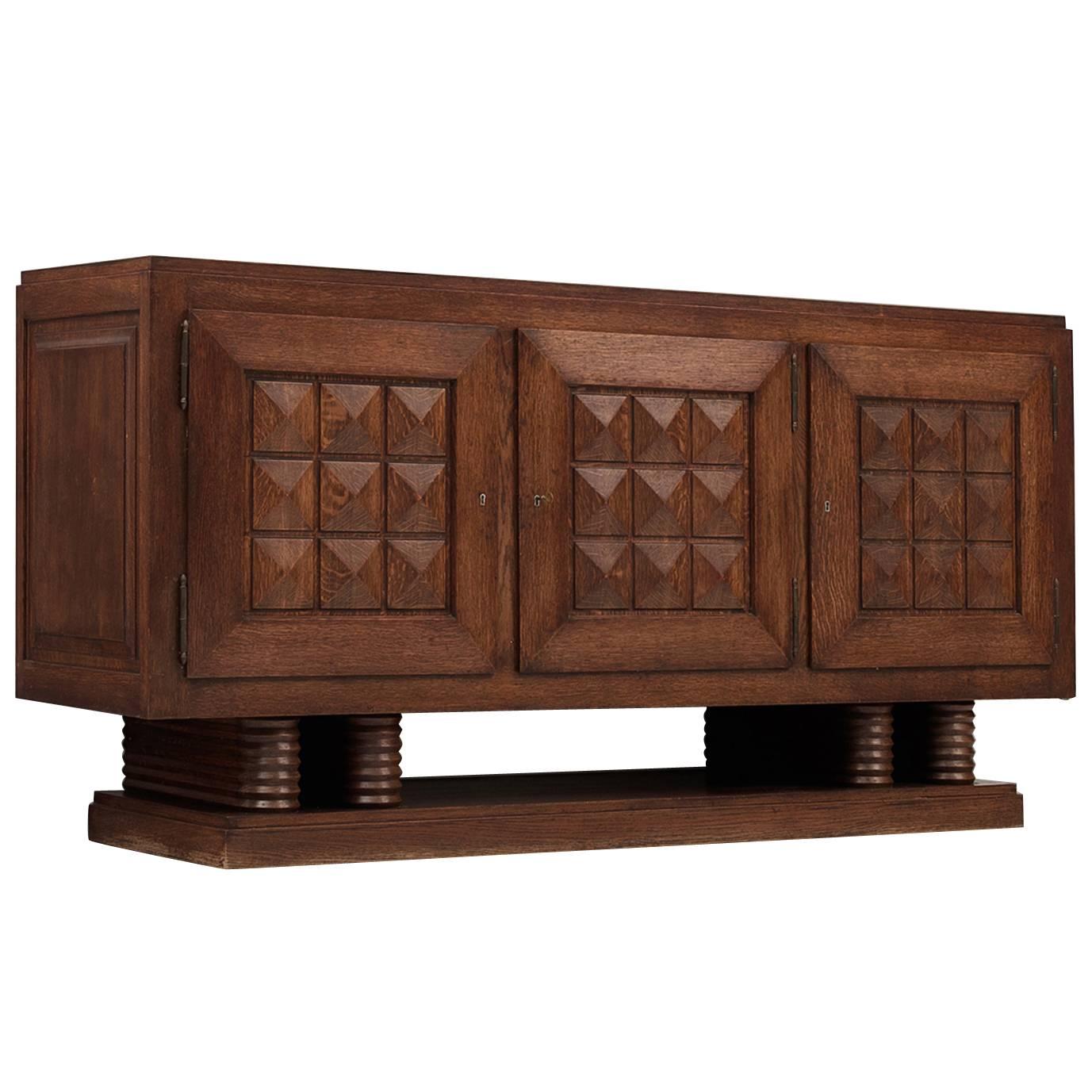 Gaston Poisson Credenza in Oak