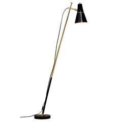 Giuseppe Ostuni Black Floor Lamp for O-Luce 