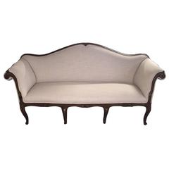 Antique 18th Century Italian Walnut Settee