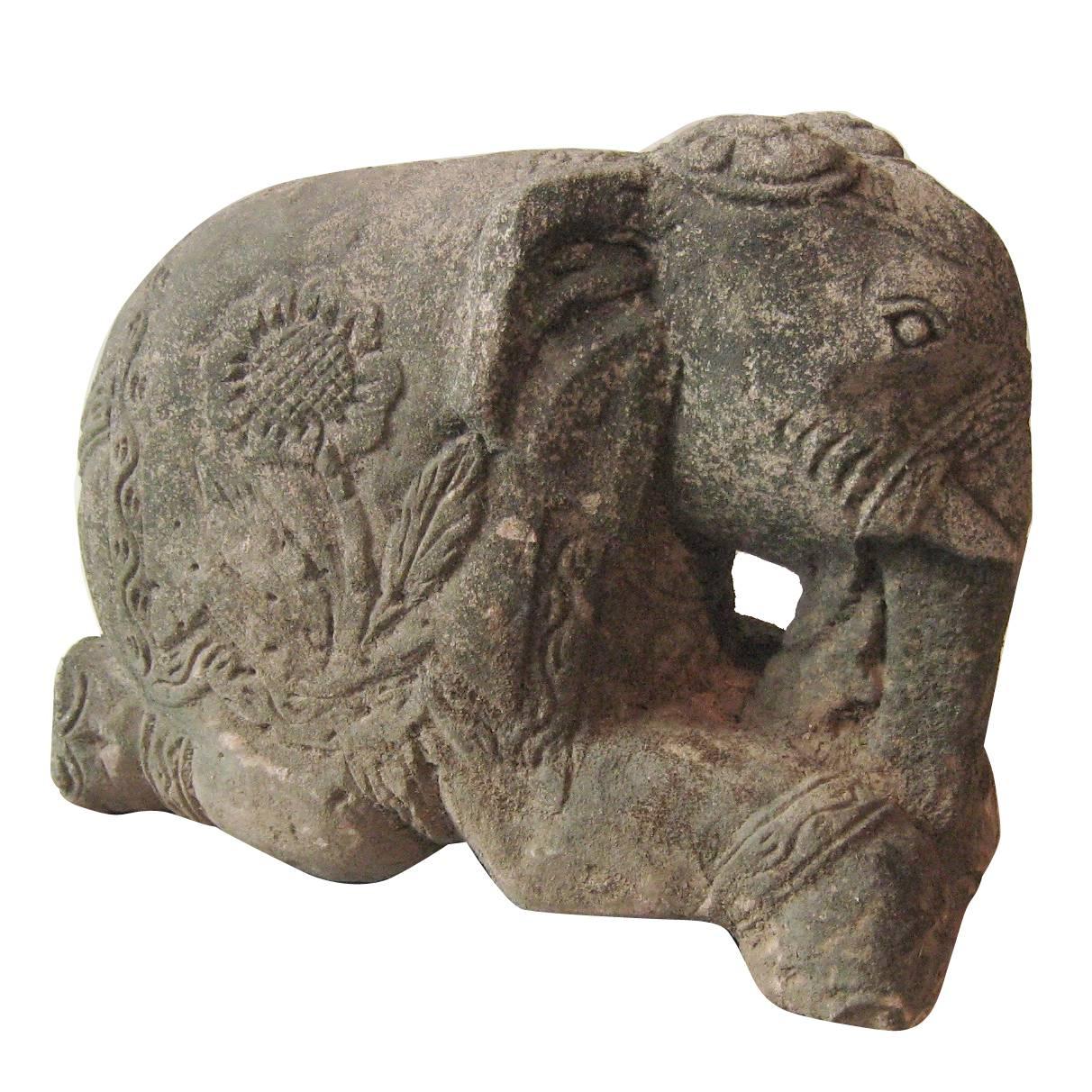 Burmese Sandstone Elephant