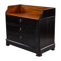 French Napoleon III Ebonized Chest of Drawers, 1860s
