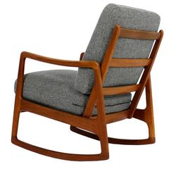 1960s Danish Ole Wanscher Teak Rocking Chair Mod. 109 Rocker Mid-Century Modern