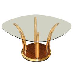 Exotic Wood Henredon Dining or Center Hall Table 4