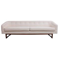 New upholstered Harvey Probber Three-Seat Sofa with Mark Alexander Fabric 6