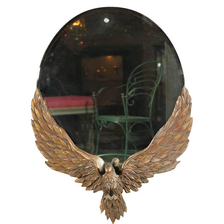 19th Century Carved Eagle with Mirror Back