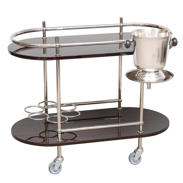 Art Deco Bar or Serving Cart with Ice Bucket (could be sold separately) at  1stDibs | bar cart with ice bucket, ice bucket trolley, drinks trolley with ice  bucket