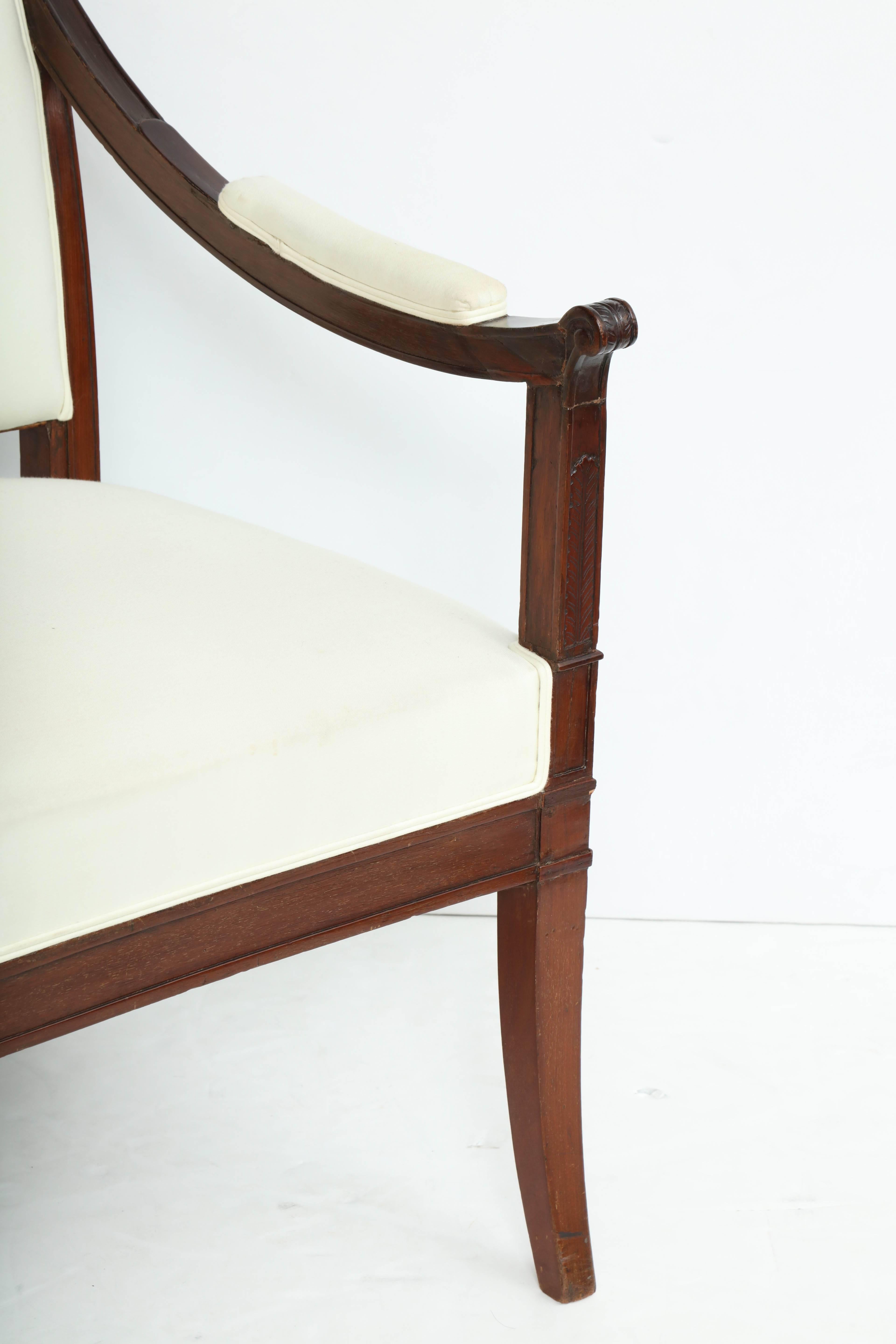 Directoire Mahogany Fauteuil For Sale 2