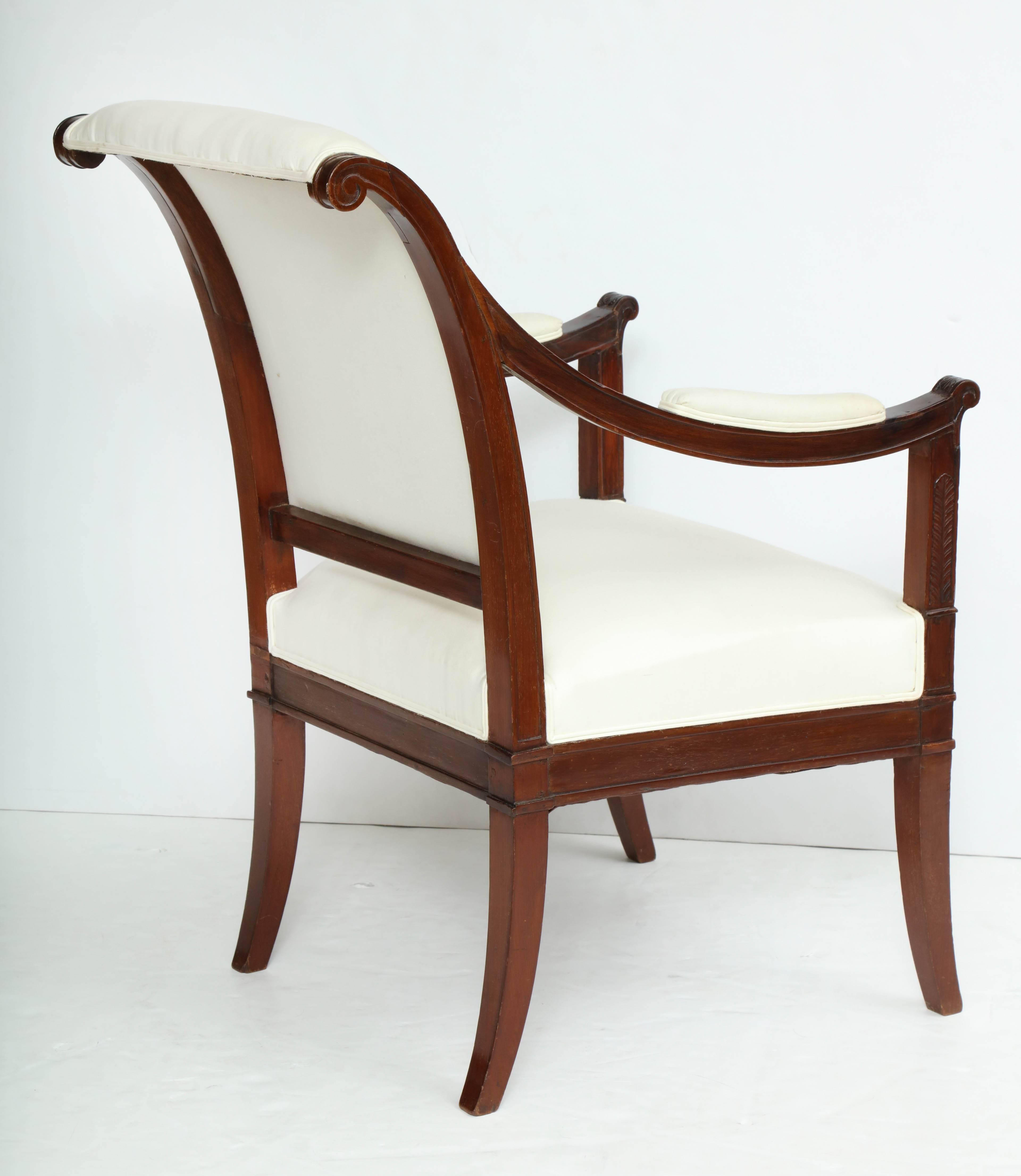 Directoire Mahogany Fauteuil For Sale 3