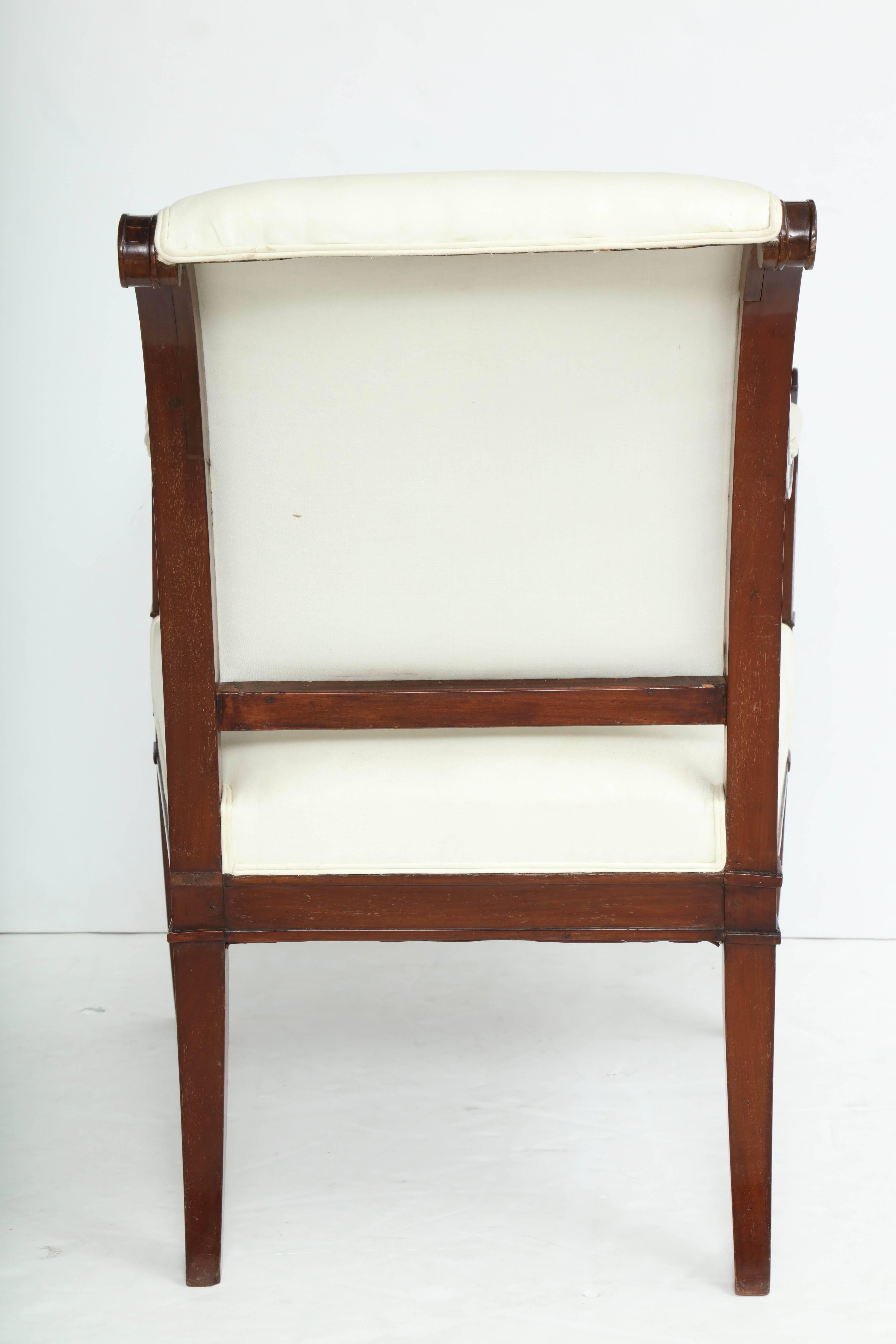 Directoire Mahogany Fauteuil For Sale 5