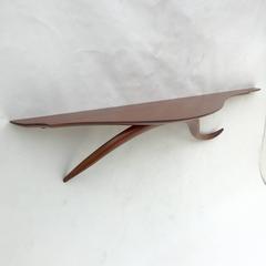 Floating Solid Walnut Console by Ray Leach