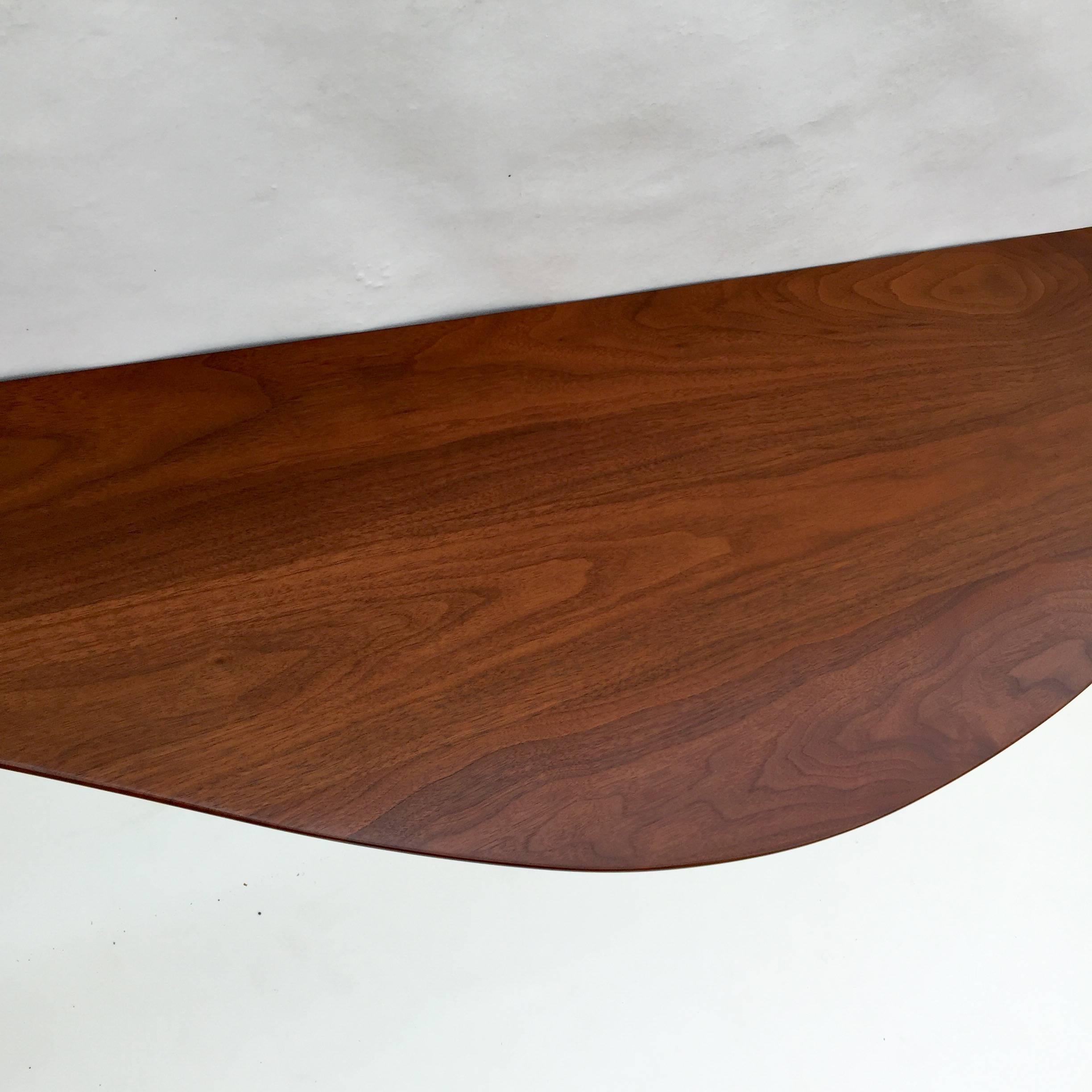 Floating Solid Walnut Console by Ray Leach 1