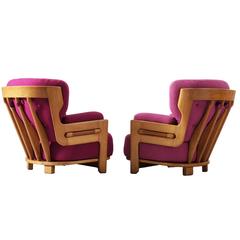 Guillerme et Chambron Pair of Lounge Chairs