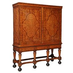 William and Mary Seaweed Marquetry Cabinet on Stand, Circa 1690