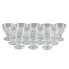 George Thompson for Steuben Air Twist Cocktail Glasses, Set of 12 in Shape 7917